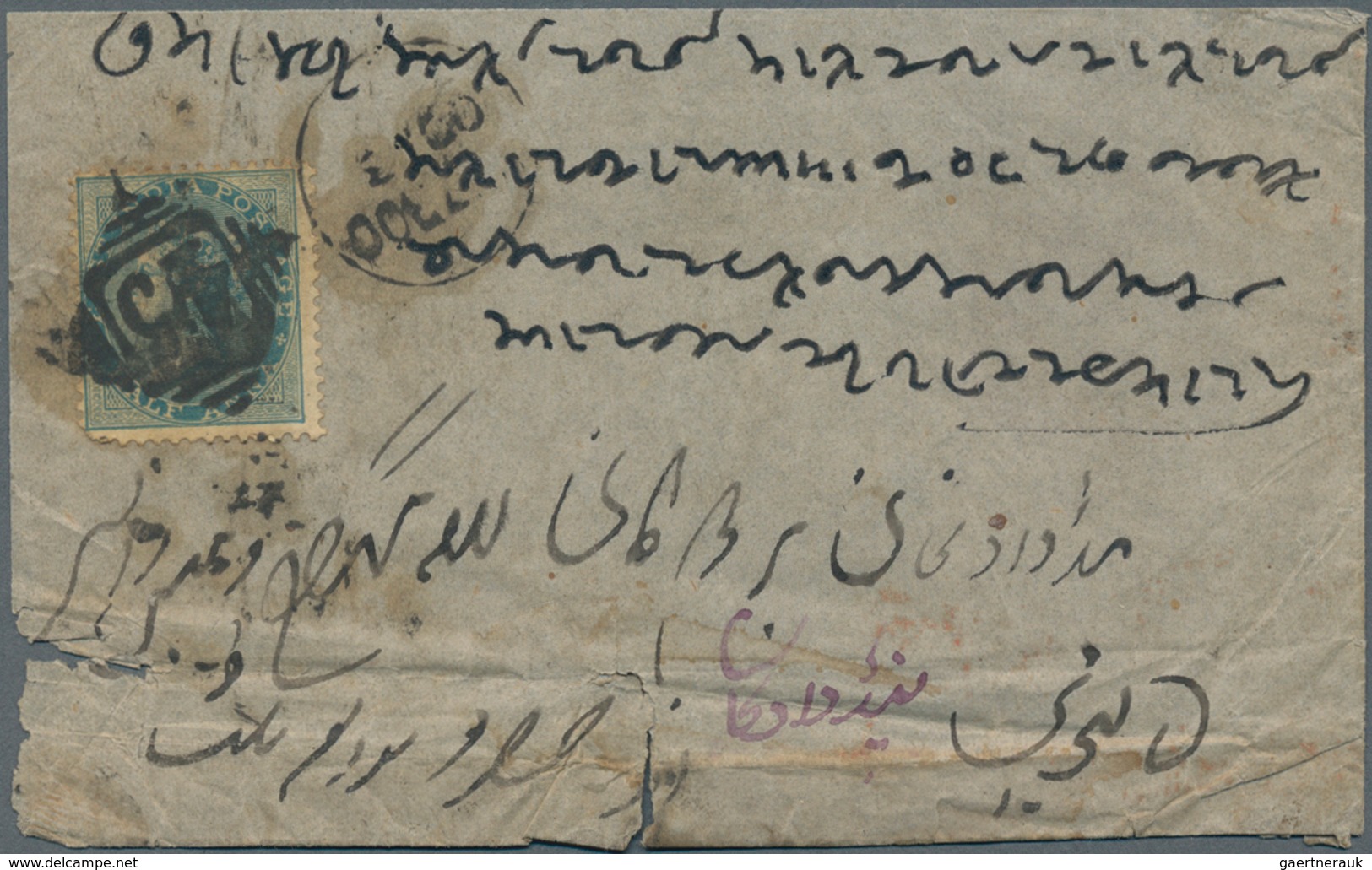 Indien: 1862/1940, Covers/used Stationery Cards (12) All Underpaid With Due Marks, Inc. "detained Fo - 1852 Provinz Von Sind