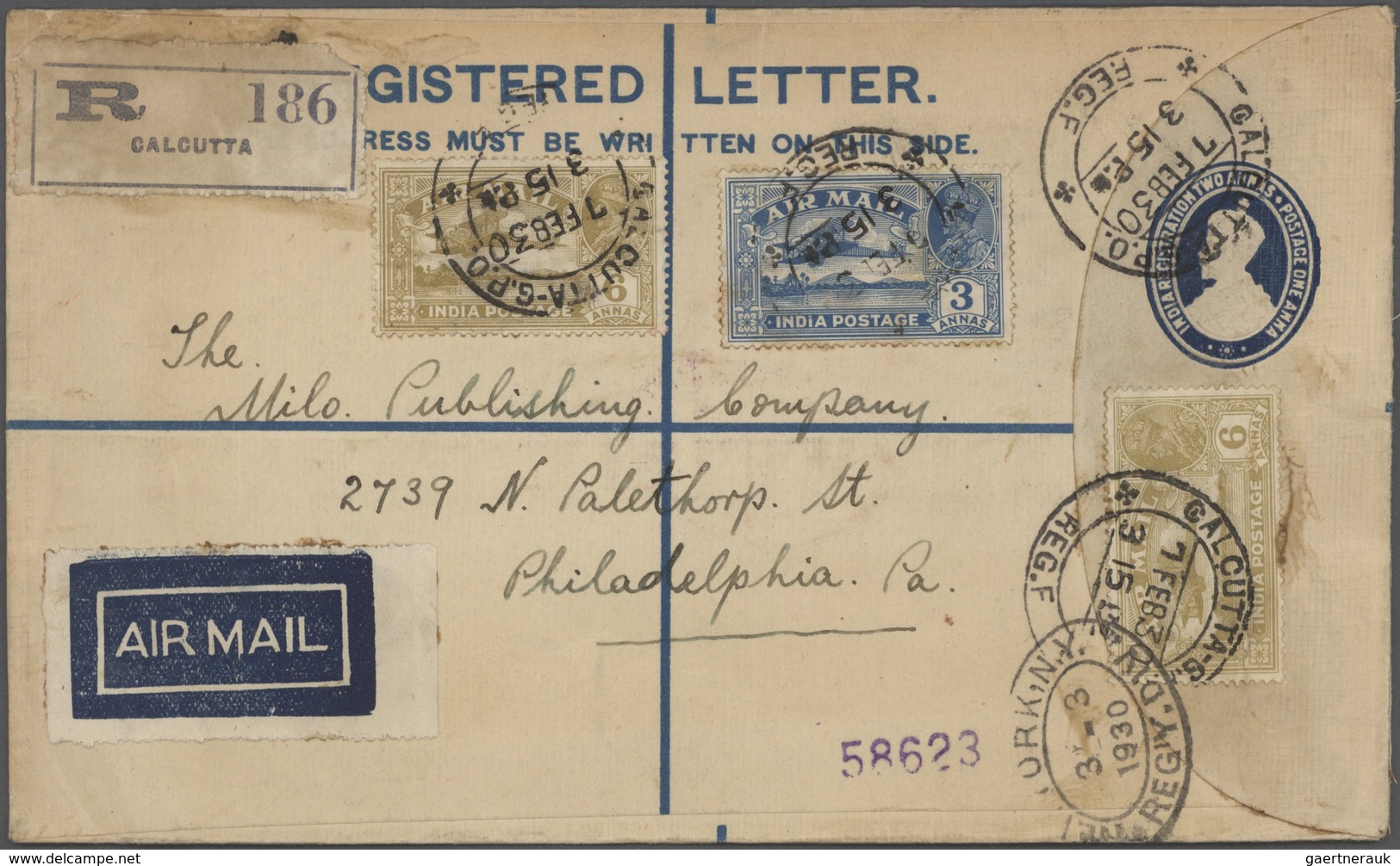 Indien: 1880's-1970's Ca.: About 180 Covers, Postcards And Postal Stationery Items To The U.S.A., Wi - 1852 Provinz Von Sind