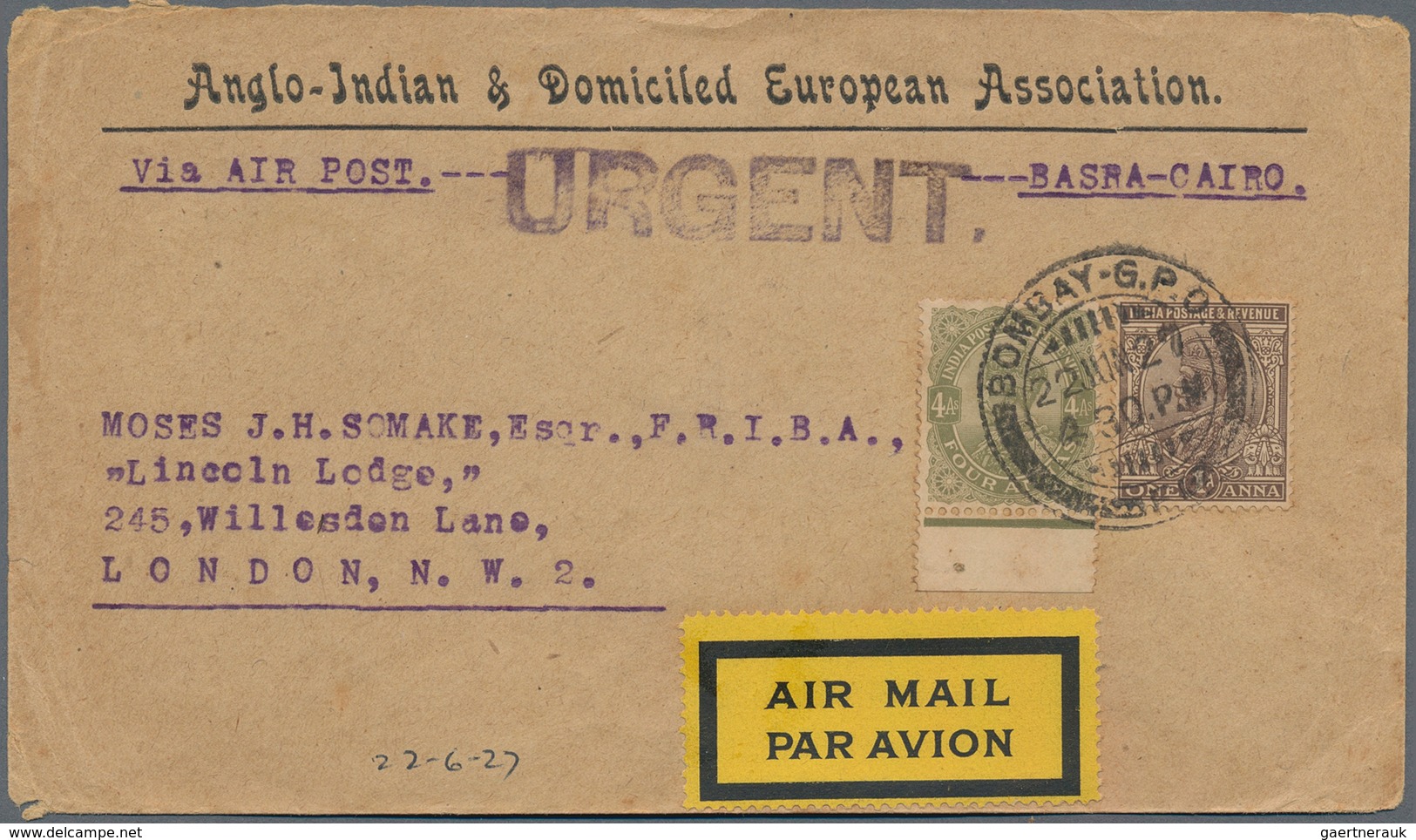 Indien: 1911-36 King George V. Era: About 60 Covers And 30 Postal Stationery Items Including Special - 1852 Provinz Von Sind