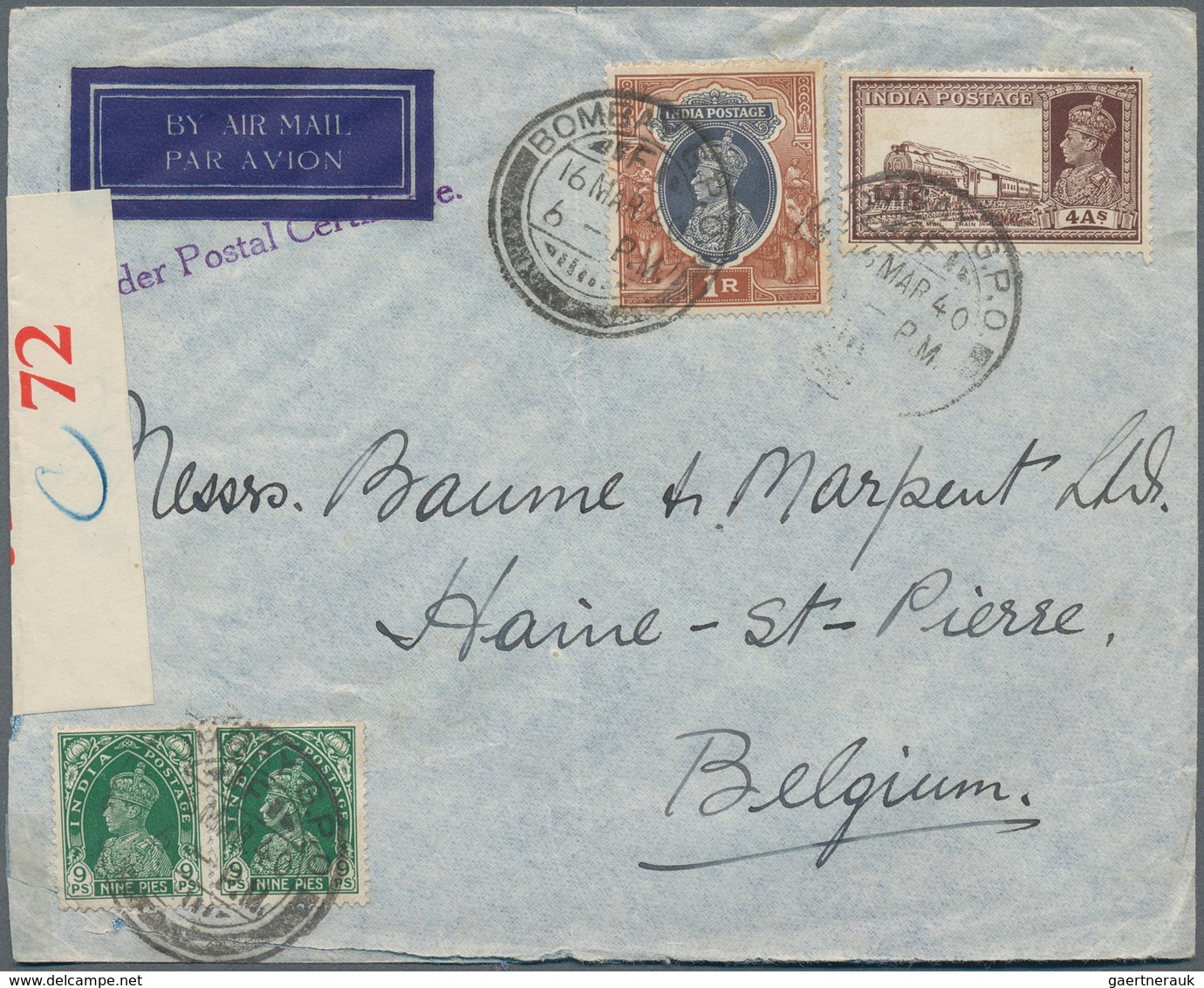 Indien: 1917/47, Censored Mails Group, 28 Covers Inc. Mail From Iraq (2) Madagascar, "naval Censor L - 1852 Provinz Von Sind