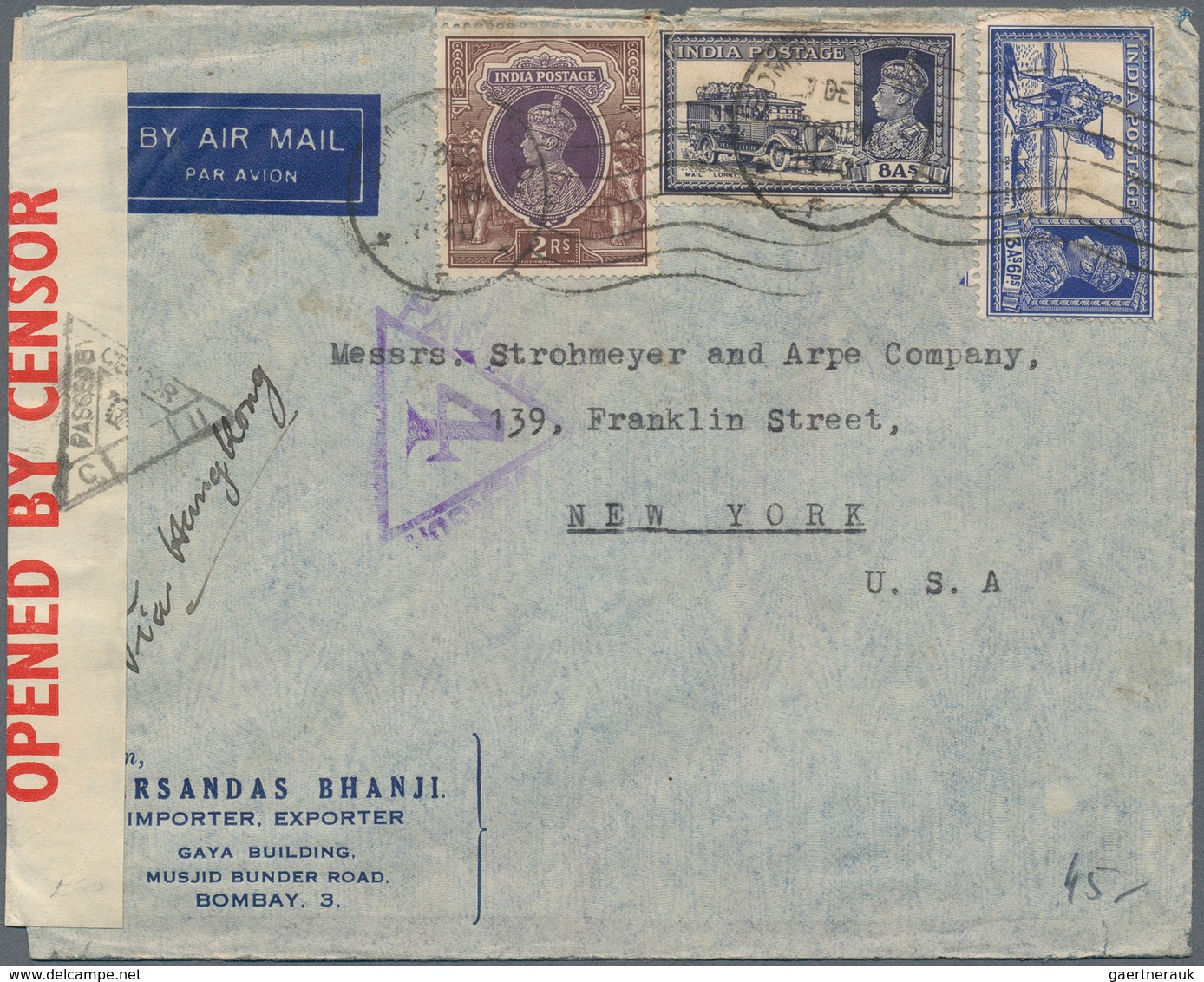 Indien: 1937-47 King George VI. Era: More Than 120 Covers, Postcards And Postal Stationery Items Inc - 1852 Sind Province