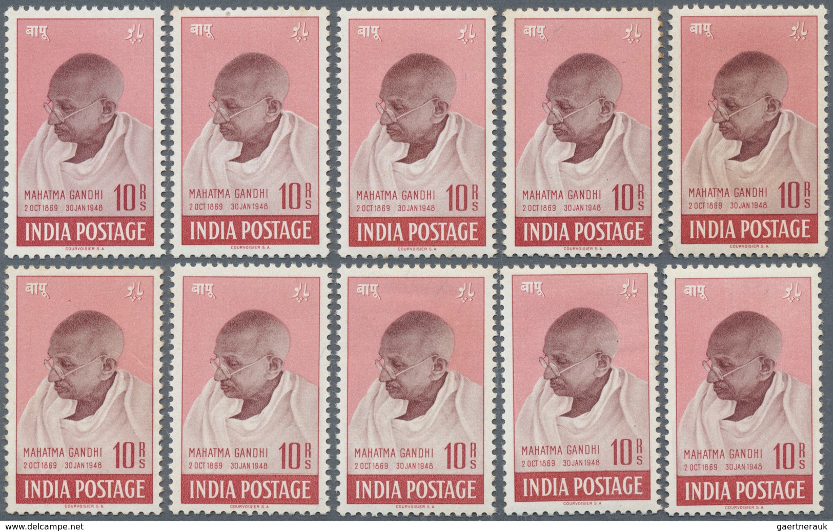 Indien: 1947-2000's Ca.: Comprehensive Stock Of Single Stamps, Complete Sets, Blocks Of Four, Other - 1852 Provinz Von Sind