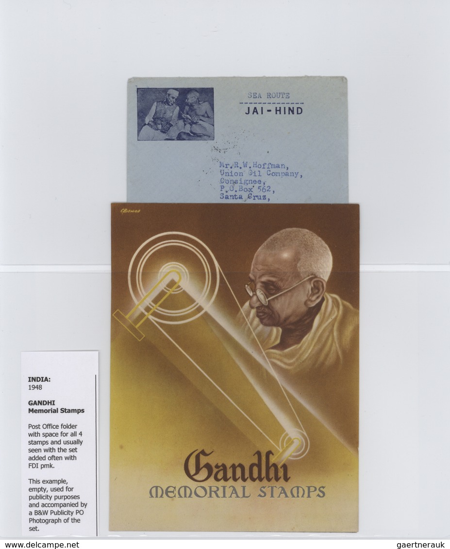 Indien: 1947-modern: "GANDHI & INDEPENDENCE" Specialized Collection Of Stamps, Photographs, Politica - 1852 Sind Province