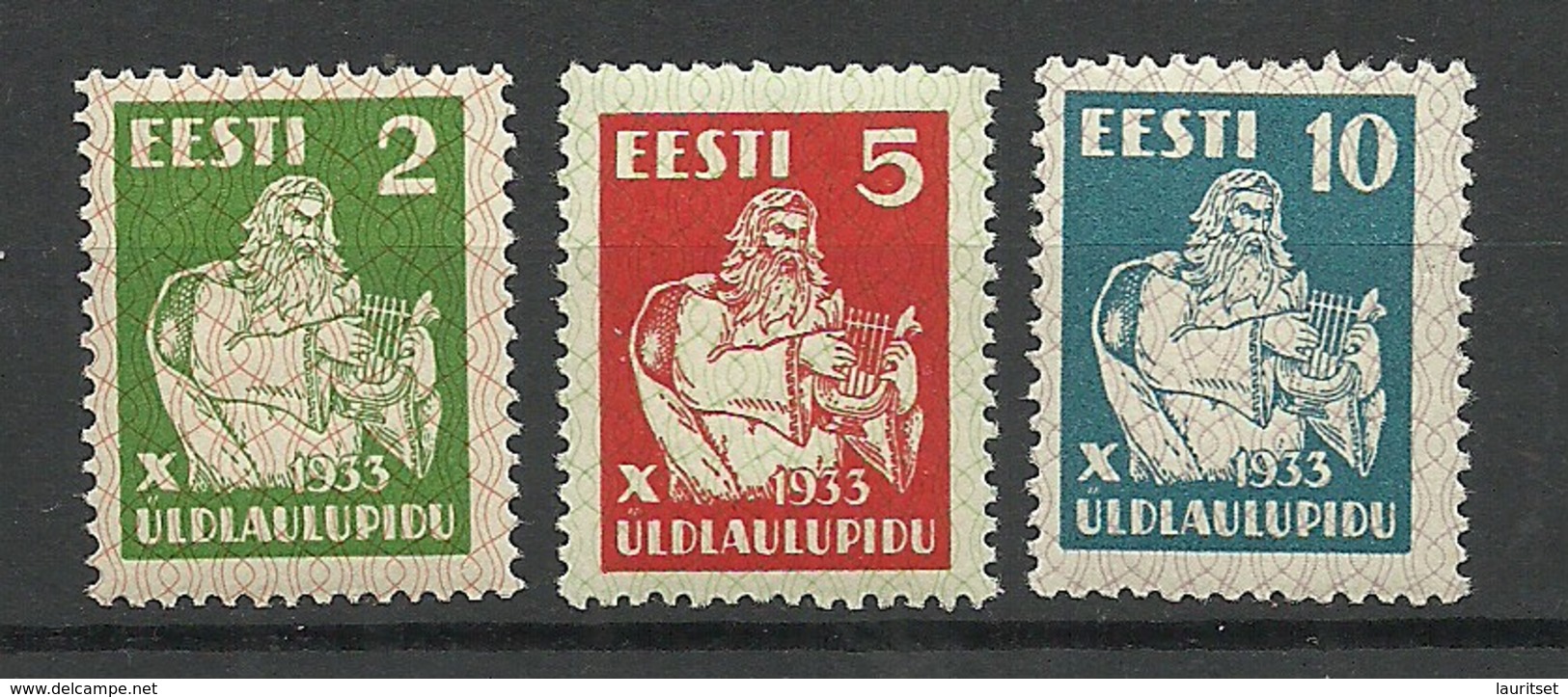 ESTLAND Estonia 1933 Michel 99 - 101 MNH - Estonie