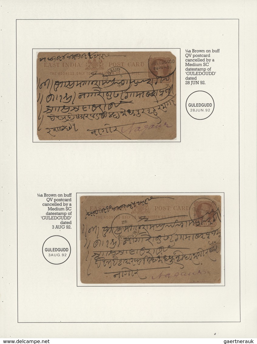 Indien - Stempel: 1860/1900(ca.), Exhibition Collection on "Victoria Postal History of British India