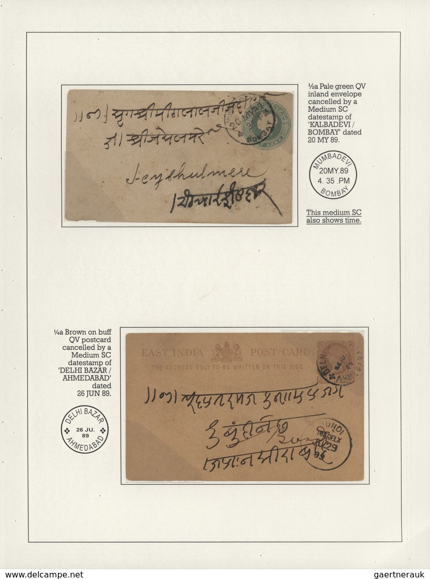 Indien - Stempel: 1860/1900(ca.), Exhibition Collection on "Victoria Postal History of British India