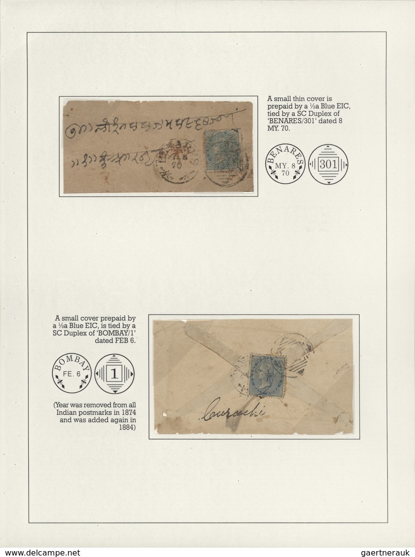 Indien - Stempel: 1860/1900(ca.), Exhibition Collection on "Victoria Postal History of British India