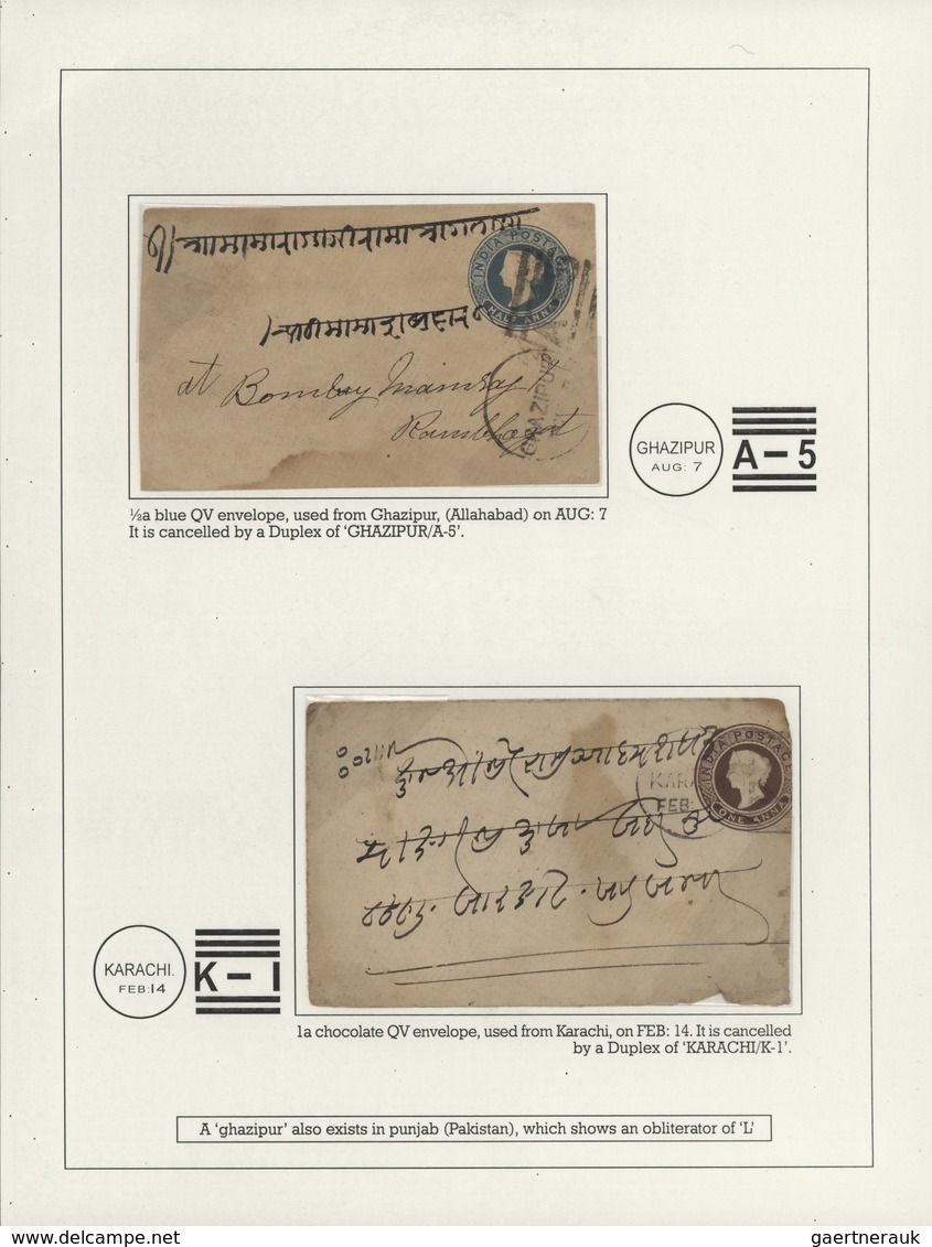 Indien - Stempel: 1860/1900(ca.), Exhibition Collection on "Victoria Postal History of British India