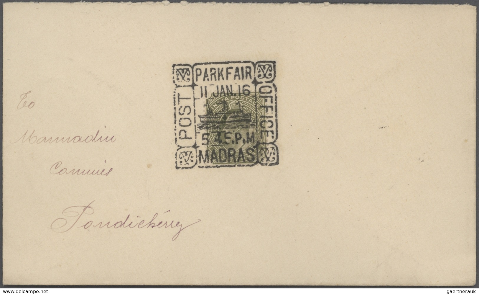Indien - Stempel: 1911-38 SPECIAL CANCELLATIONS: Five Covers And A Postcard With Special Cancellatio - Sonstige & Ohne Zuordnung