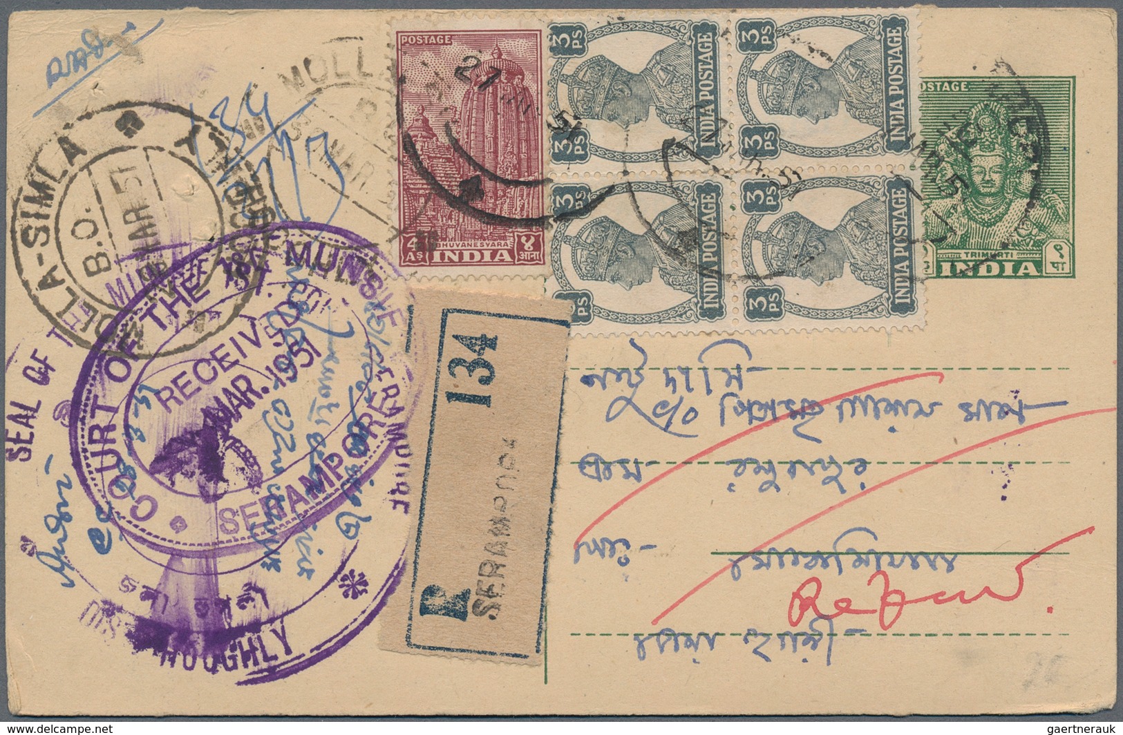 Indien - Ganzsachen: 1947-1980's: About 60 Postal Stationery Items Including Many Specials Like Regi - Ohne Zuordnung