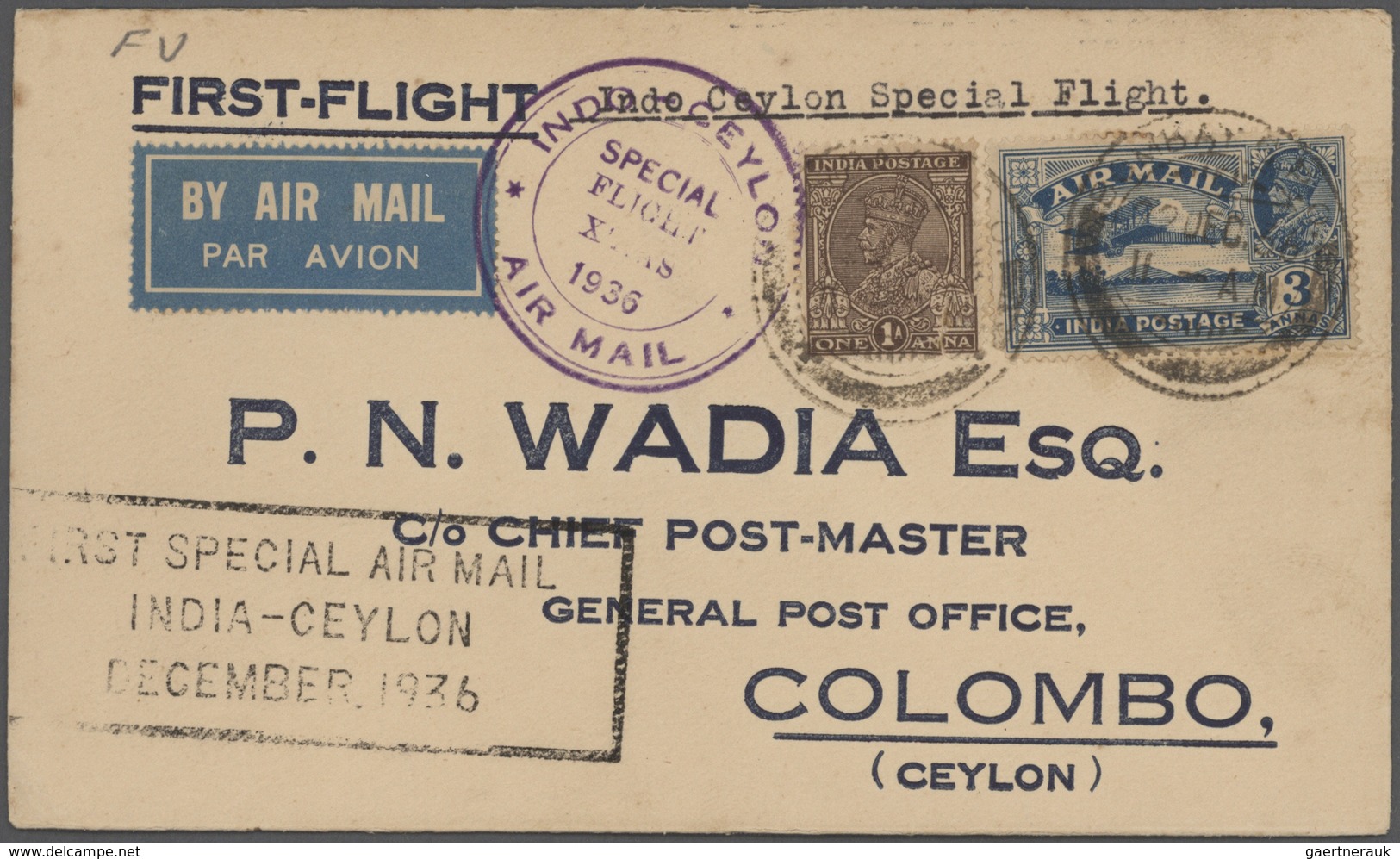 Indien - Flugpost: 1920's-1970's: About 60 Airmail Covers And Postcards, Most Of Them Carried By Fir - Luftpost