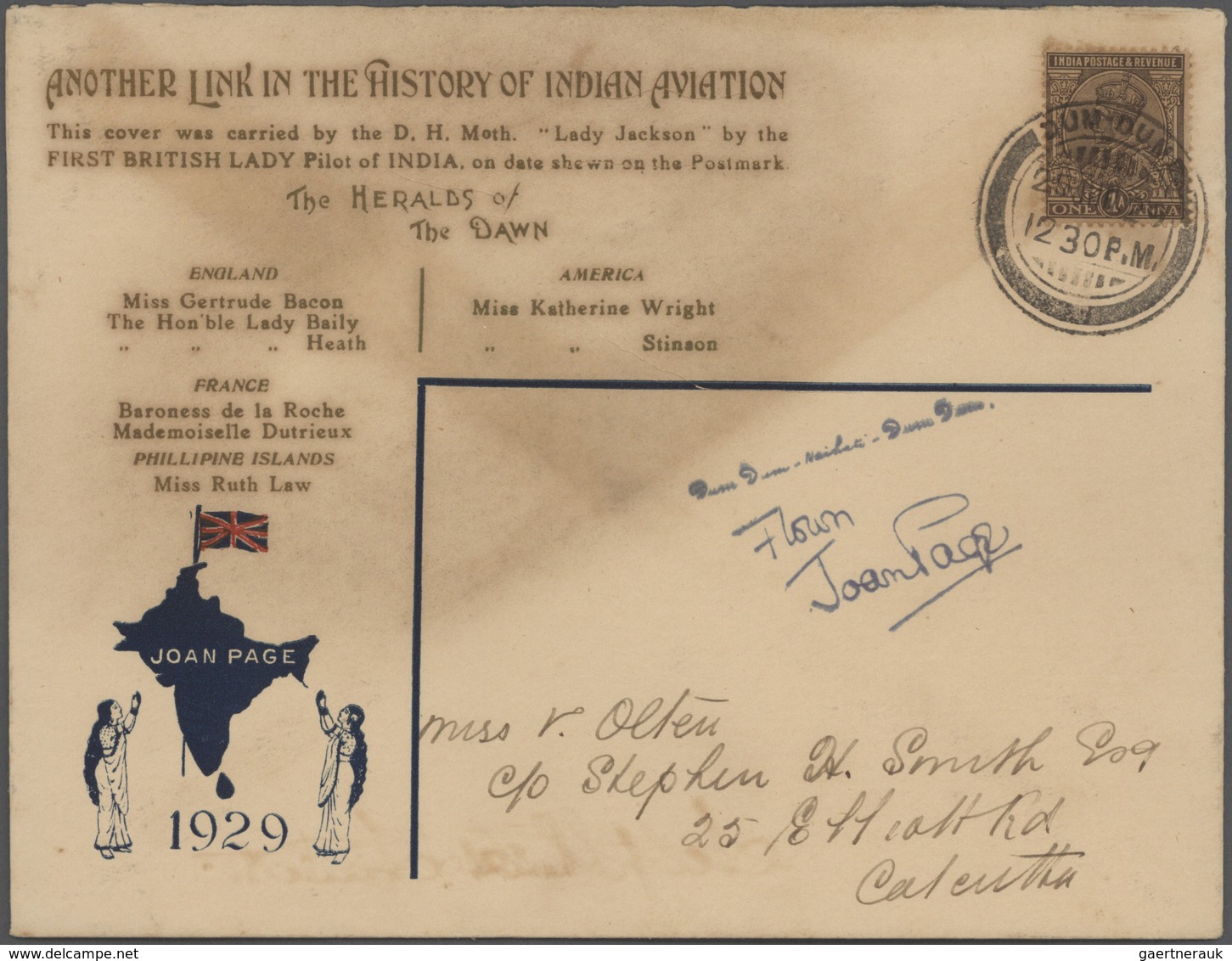 Indien - Flugpost: 1920's-1970's: About 60 Airmail Covers And Postcards, Most Of Them Carried By Fir - Luftpost