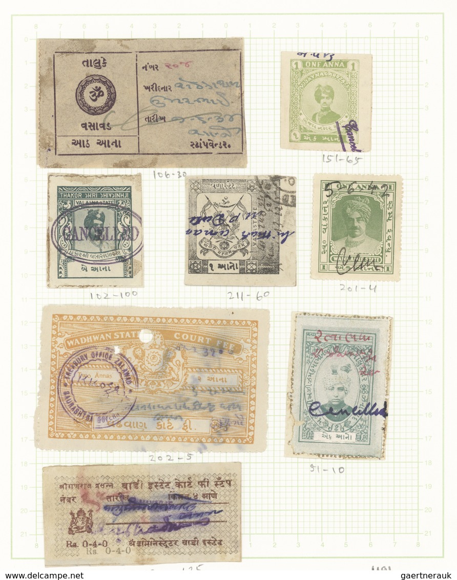 Indien - Feudalstaaten: PRINCELY STATES-FICALS: Collection Of 127 Fiscal Stamps From 127 Indian Prin - Sonstige & Ohne Zuordnung