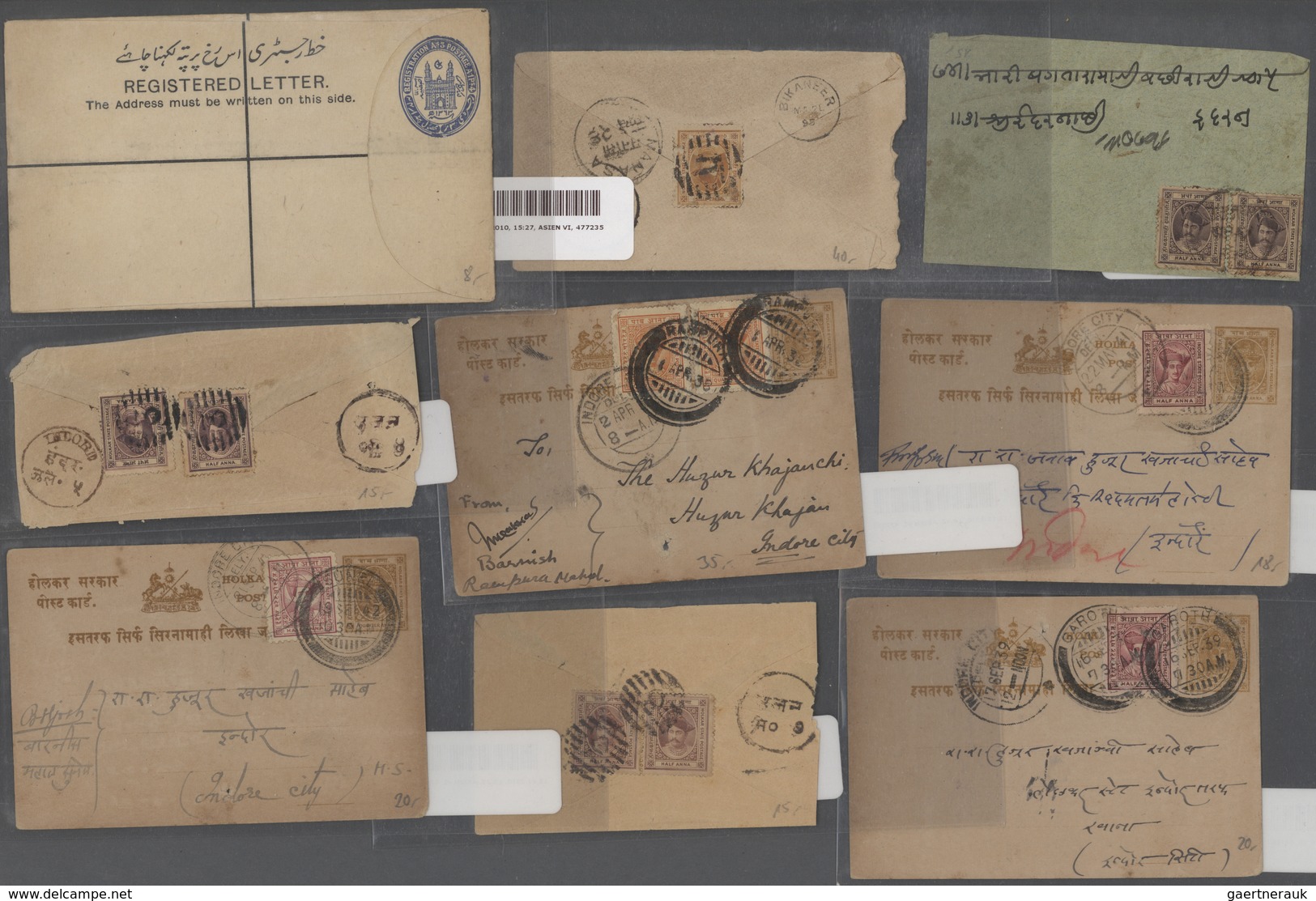 Indien - Feudalstaaten: 1860's-1940's Ca.: Collection Of 95 Covers, Postcards And Postal Stationery - Sonstige & Ohne Zuordnung