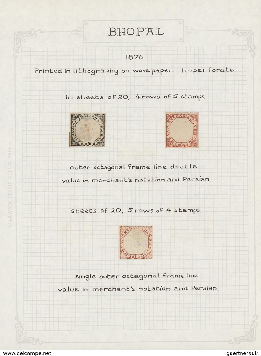 Indien - Feudalstaaten: 1868-1949 Comprehensive and specialized collection of mint and used stamps,