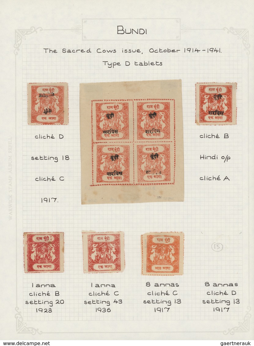 Indien - Feudalstaaten: 1868-1949 Comprehensive and specialized collection of mint and used stamps,