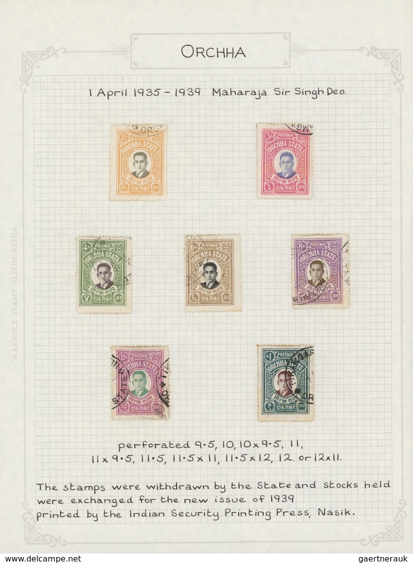 Indien - Feudalstaaten: 1868-1949 Comprehensive and specialized collection of mint and used stamps,