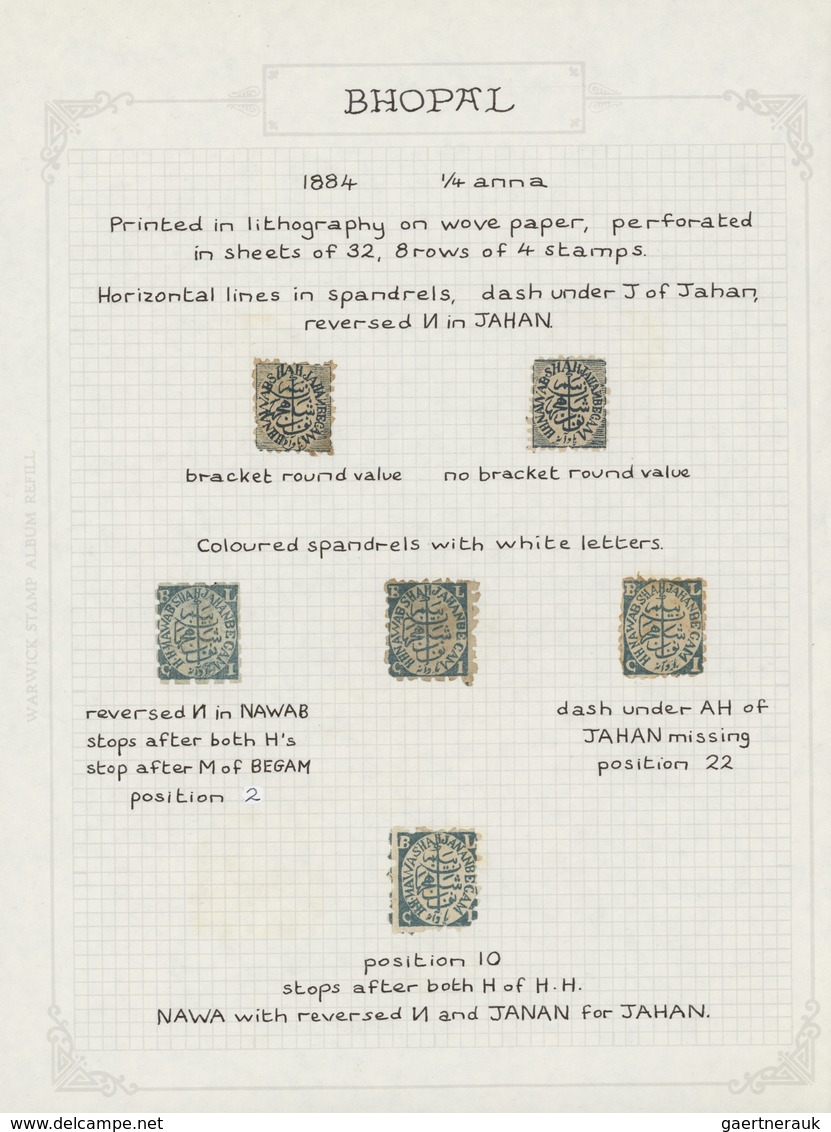 Indien - Feudalstaaten: 1868-1949 Comprehensive and specialized collection of mint and used stamps,