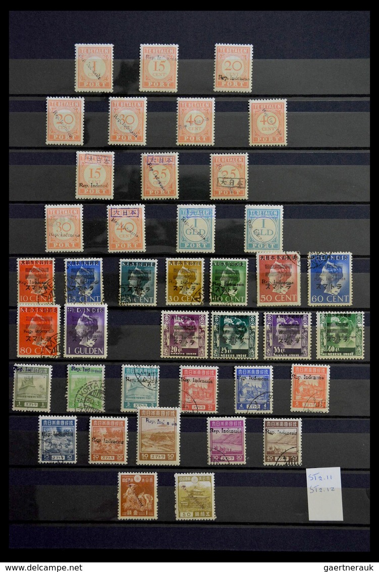 Indonesien: 1945-1948: Very wellf illed, mint hinged and used collection interimperiod Indonesia in