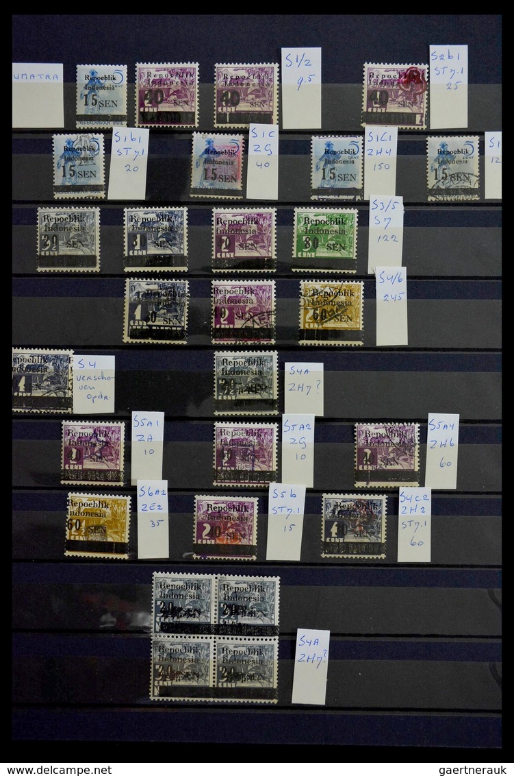 Indonesien: 1945-1948: Very wellf illed, mint hinged and used collection interimperiod Indonesia in