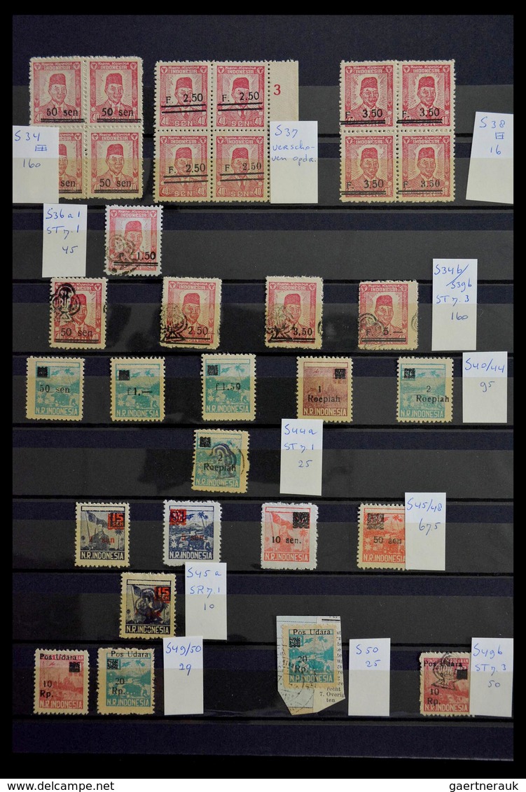 Indonesien: 1945-1948: Very wellf illed, mint hinged and used collection interimperiod Indonesia in