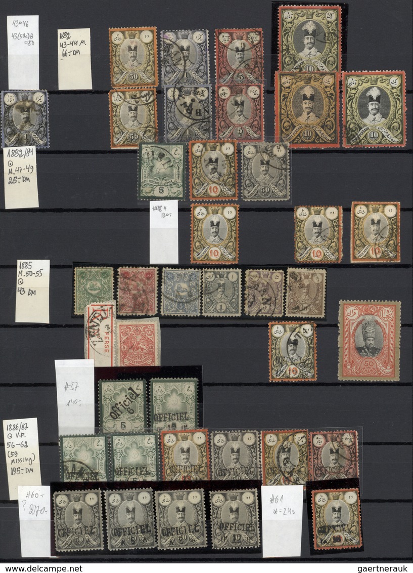 Iran: 1875/1980 (ca.), Mint And Used Assortment/colletion In Two Stockbooks From Classic Issues, Var - Iran