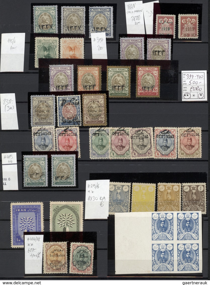 Iran: 1875/1980 (ca.), Mint And Used Assortment/colletion In Two Stockbooks From Classic Issues, Var - Iran