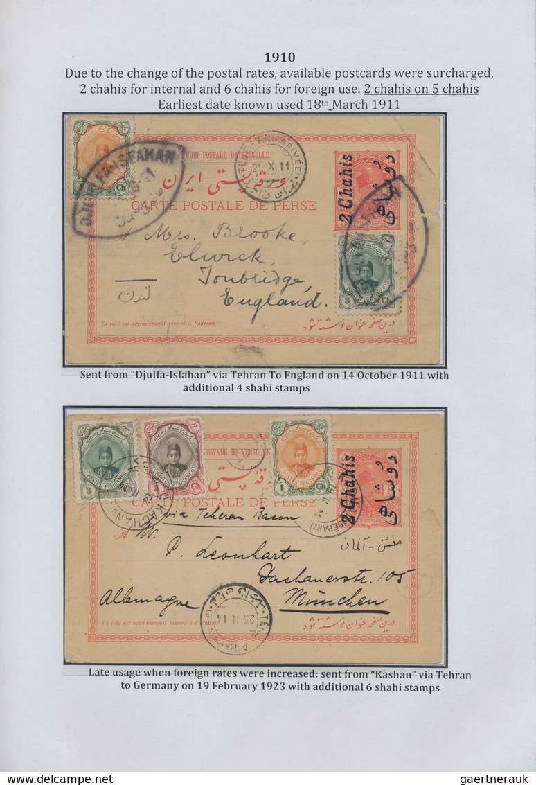 Iran: 1878-1925, "PERSIAN POSTAL STATIONERY IN THE QAJAR PERIOD" Exhibition Collection on 128 pages