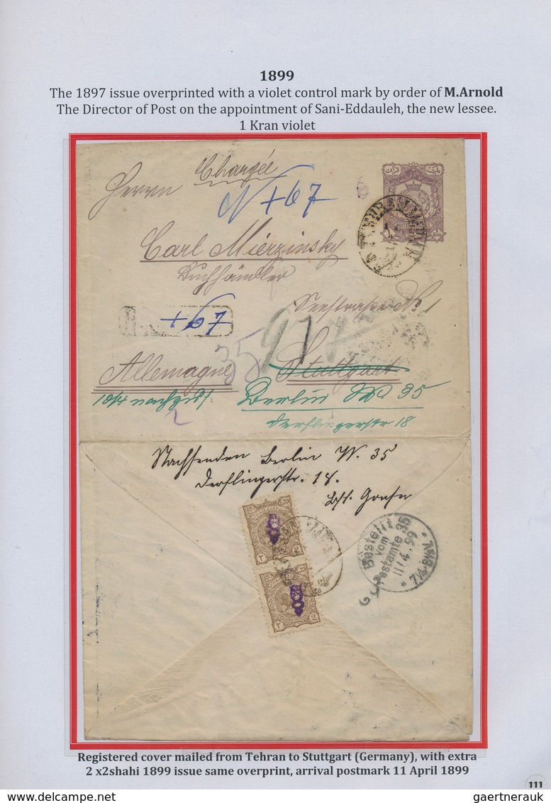 Iran: 1878-1925, "PERSIAN POSTAL STATIONERY IN THE QAJAR PERIOD" Exhibition Collection on 128 pages