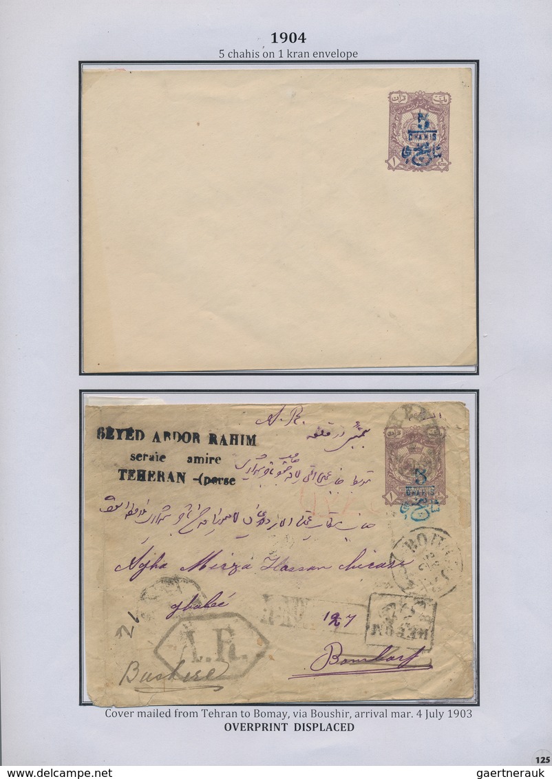 Iran: 1878-1925, "PERSIAN POSTAL STATIONERY IN THE QAJAR PERIOD" Exhibition Collection on 128 pages