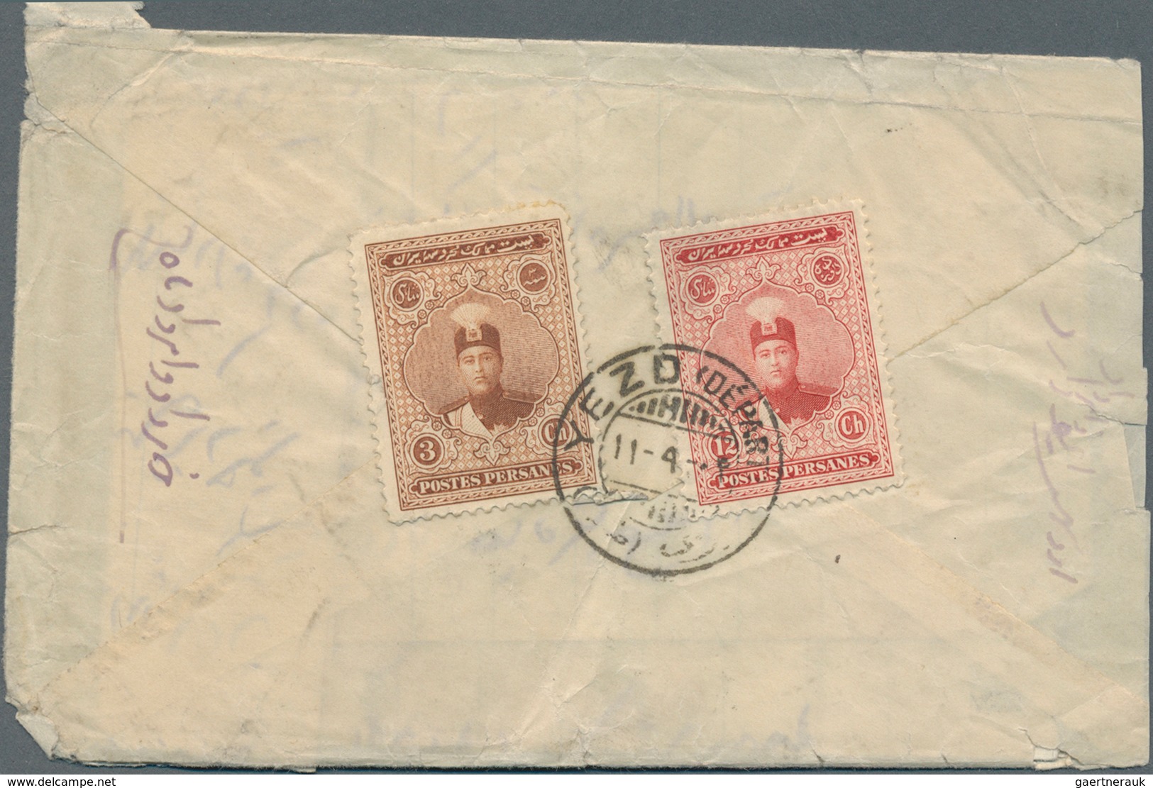 Iran: 1890/1932 (ca.), Seven Interesting Domestic Mail Covers Beginning With A 5 Ch. "lion" Single F - Iran