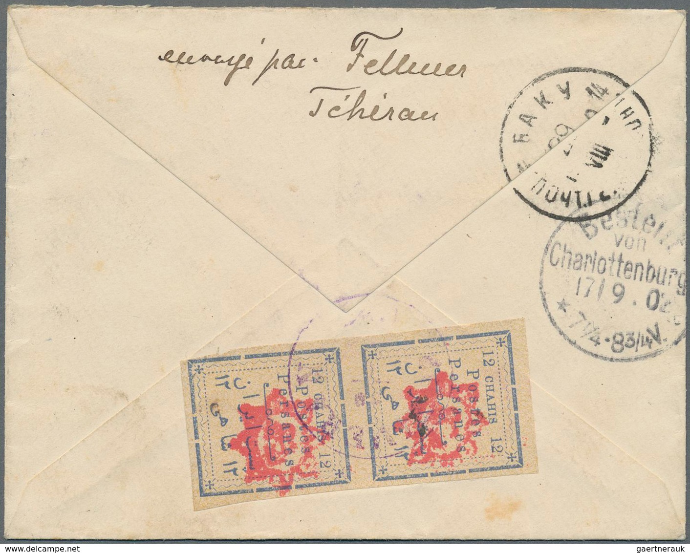 Iran: 1891/1908, Group Of Nine Entires (covers, Ppc And Used Stationeries With Comprehensive Message - Iran