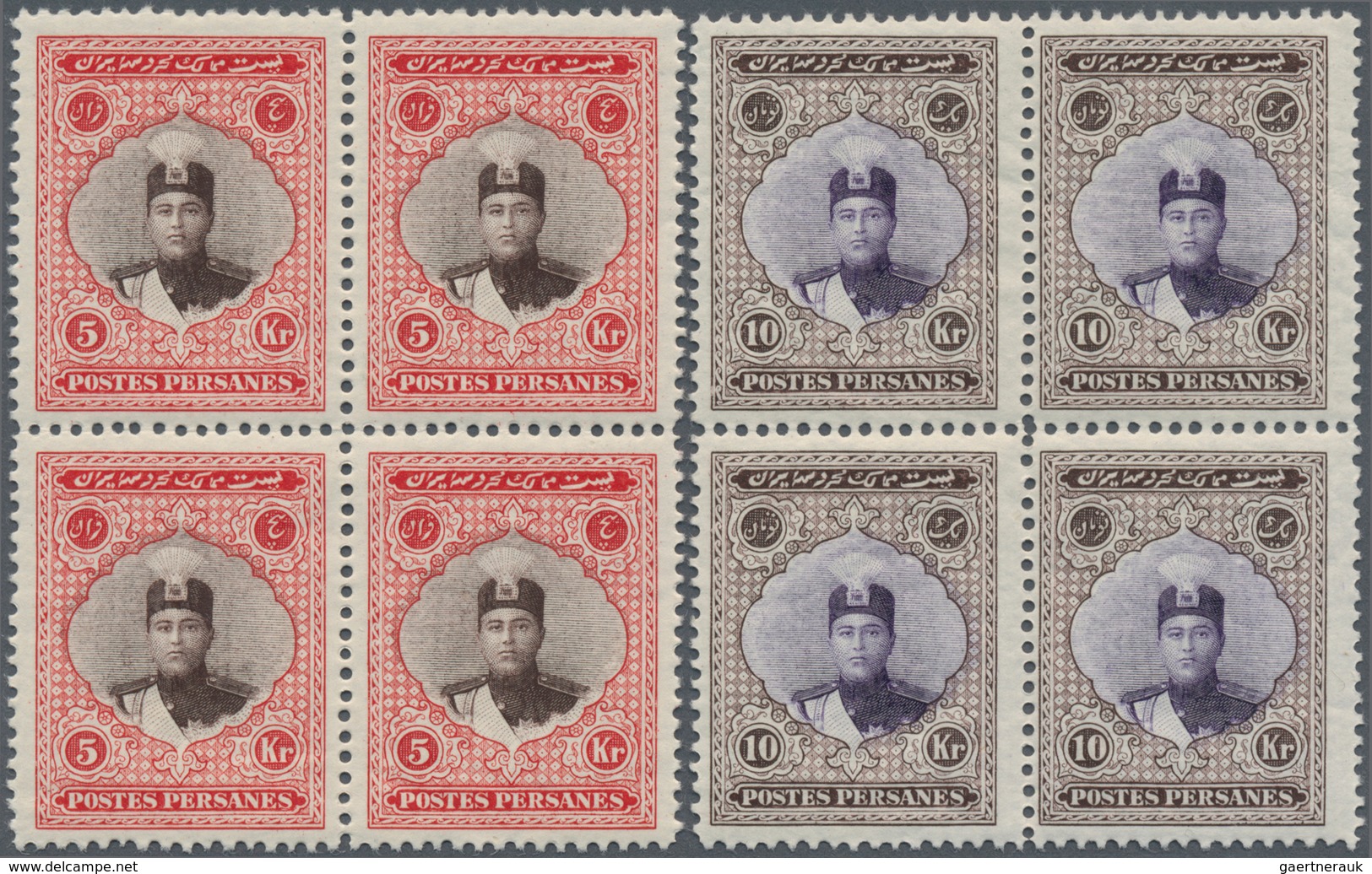 Iran: 1900-50, Accumulation Of Good Values On Stockcards, Including Mi.47 I Block Of Ten (mnh) And M - Iran