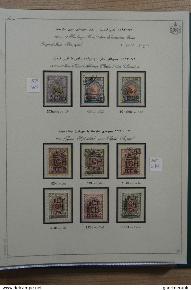 Iran: 1909-1978: Beautiful, mostly MNH and mint hinged collection Iran 1909-1978 in 10 albums, inclu