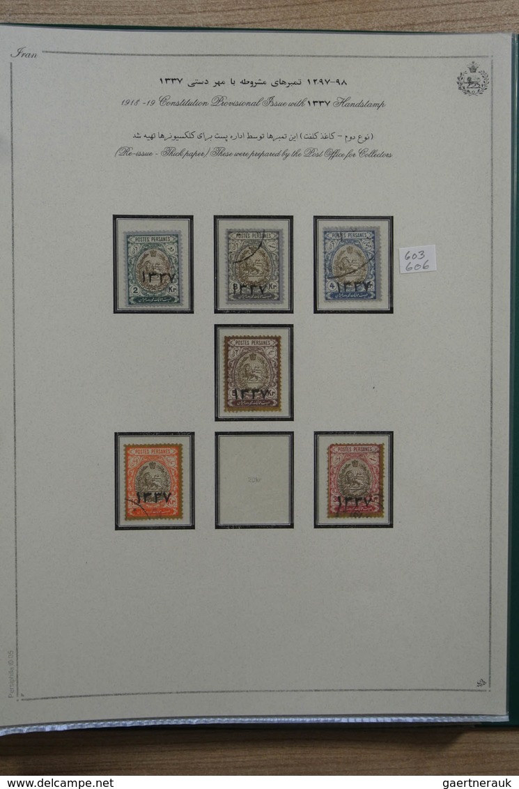 Iran: 1909-1978: Beautiful, mostly MNH and mint hinged collection Iran 1909-1978 in 10 albums, inclu