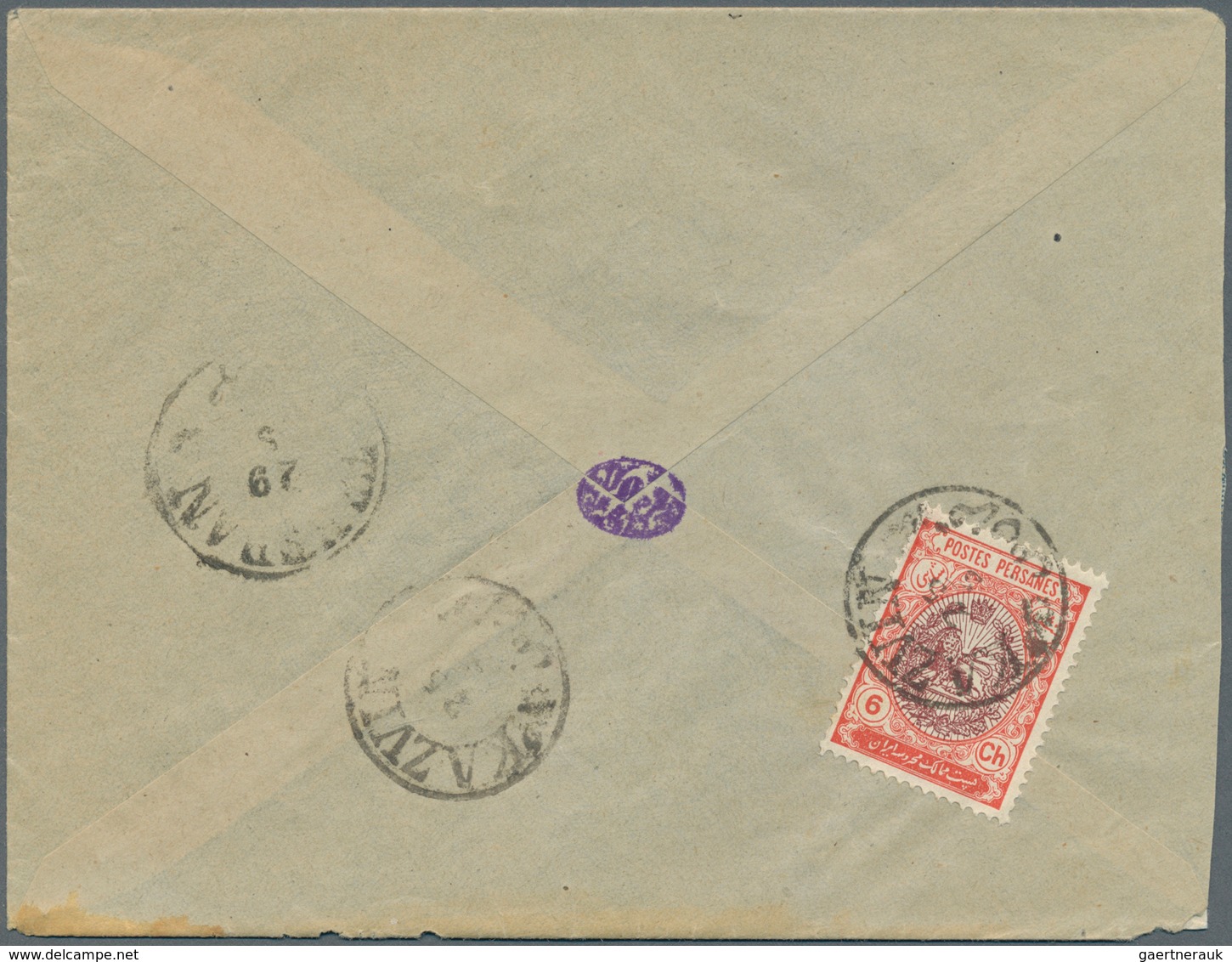 Iran: 1910/1911, 23 Domestic Mail Covers At The Rate Of 6 Ch., Franked With "coat Of Arms - Lion" 6 - Iran