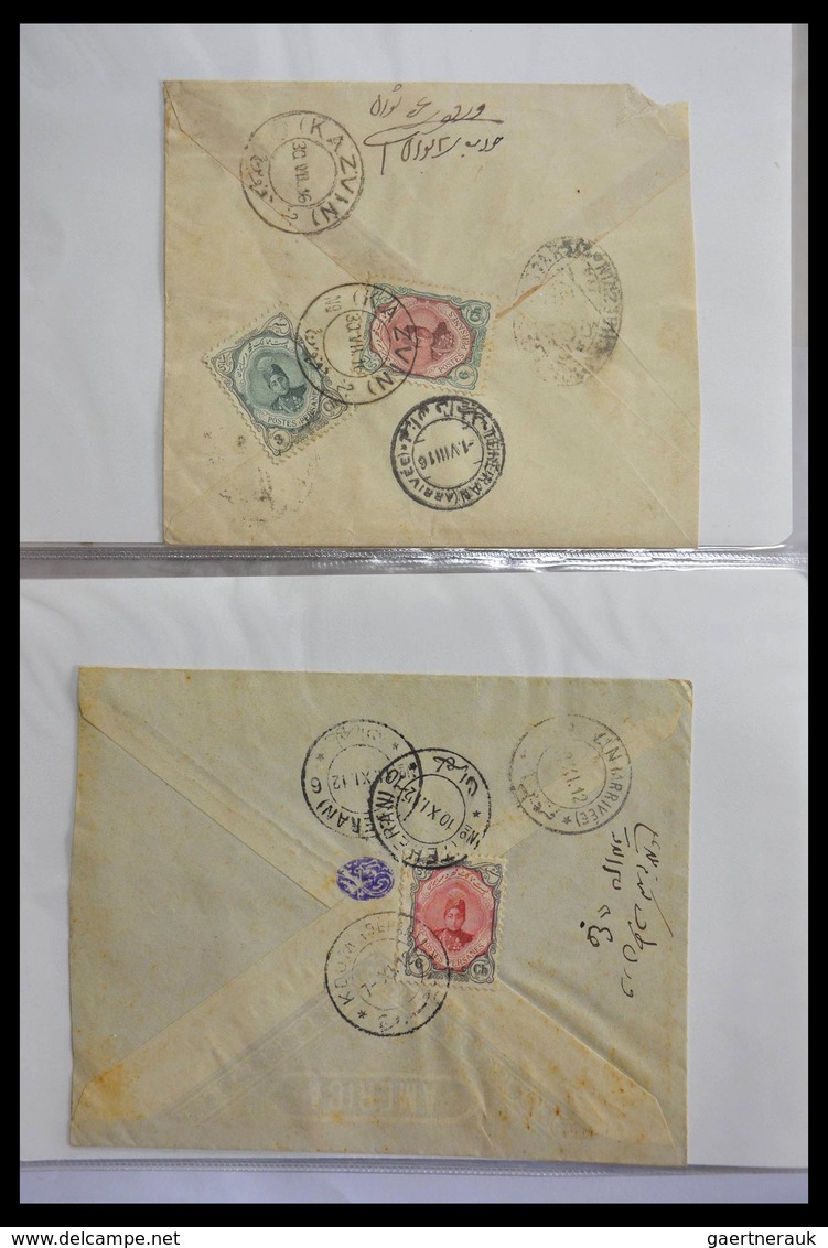 Iran: 1910-1930: Beautiful Collection Of 60 Nice Covers, All With Frankings On The Back, Large Numbe - Iran