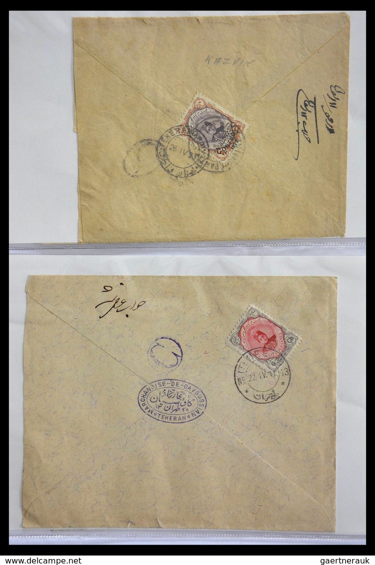 Iran: 1910-1930: Beautiful Collection Of 60 Nice Covers, All With Frankings On The Back, Large Numbe - Iran