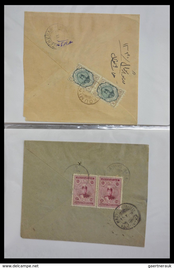 Iran: 1910-1930: Beautiful Collection Of 60 Nice Covers, All With Frankings On The Back, Large Numbe - Iran