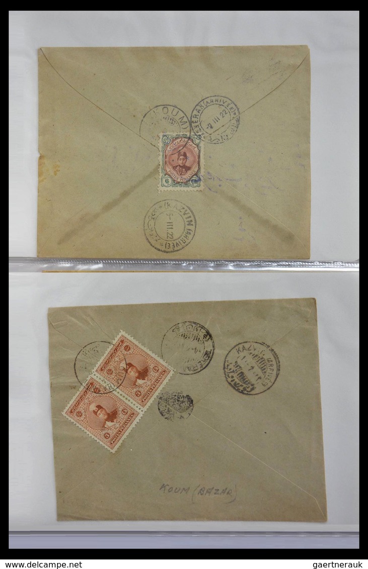 Iran: 1910-1930: Beautiful collection of 60 nice covers, all with frankings on the back, large numbe