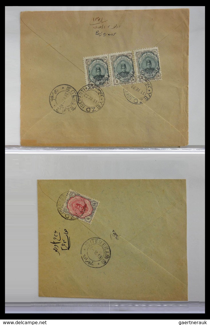 Iran: 1910-1930: Beautiful collection of 60 nice covers, all with frankings on the back, large numbe