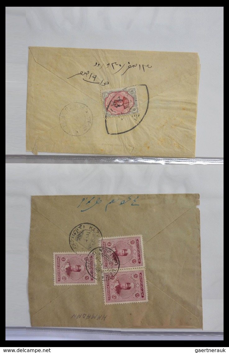 Iran: 1910-1930: Beautiful collection of 60 nice covers, all with frankings on the back, large numbe