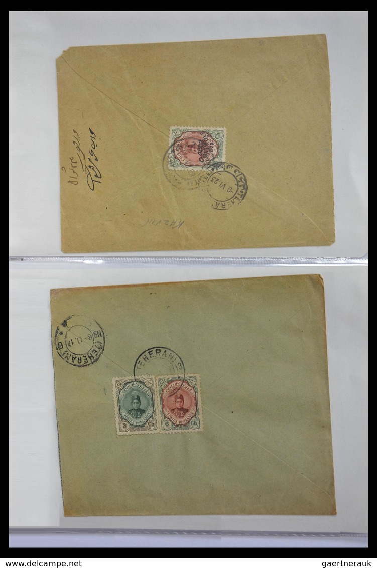 Iran: 1910-1930: Beautiful collection of 60 nice covers, all with frankings on the back, large numbe