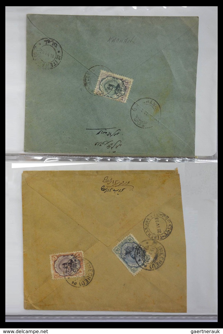 Iran: 1910-1930: Beautiful collection of 60 nice covers, all with frankings on the back, large numbe