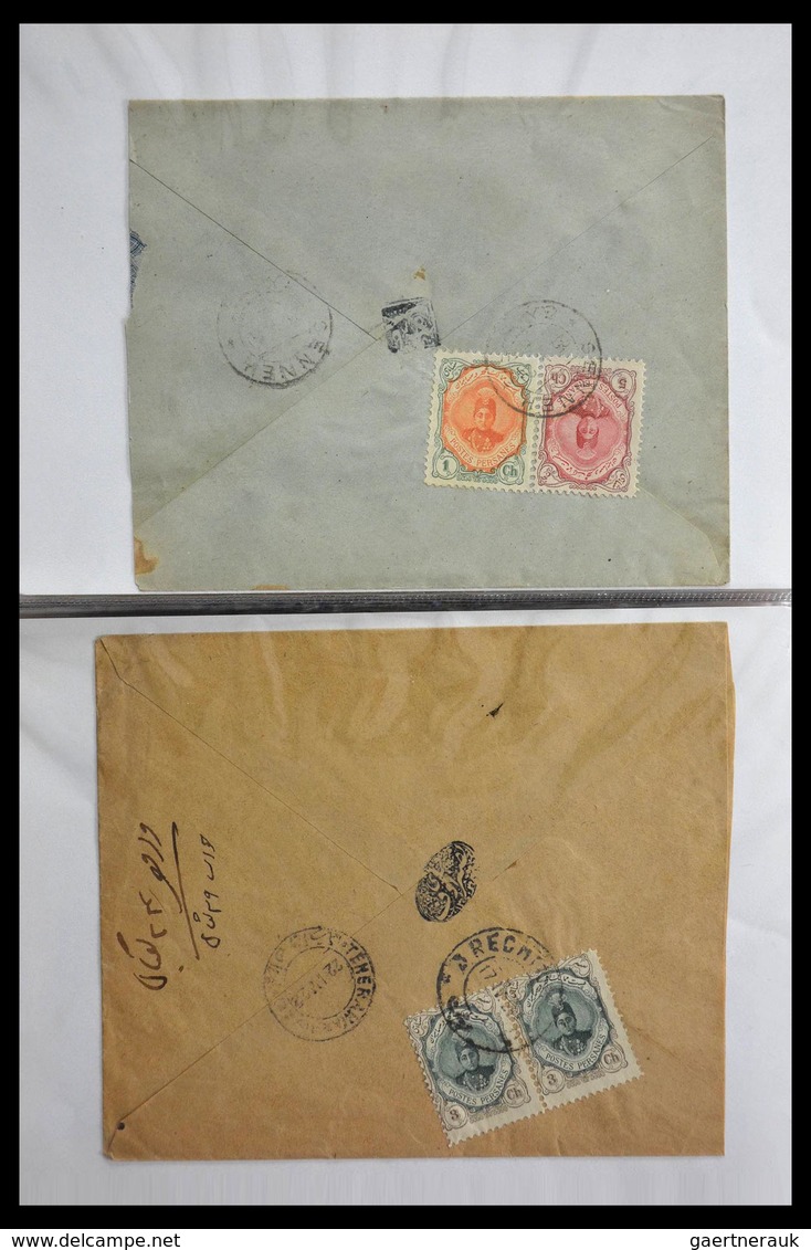 Iran: 1910-1930: Beautiful collection of 60 nice covers, all with frankings on the back, large numbe