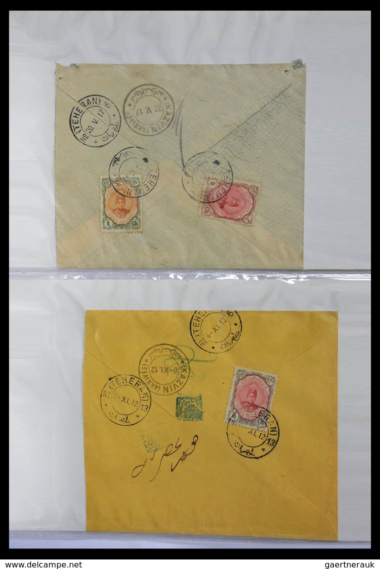 Iran: 1910-1930: Beautiful collection of 60 nice covers, all with frankings on the back, large numbe