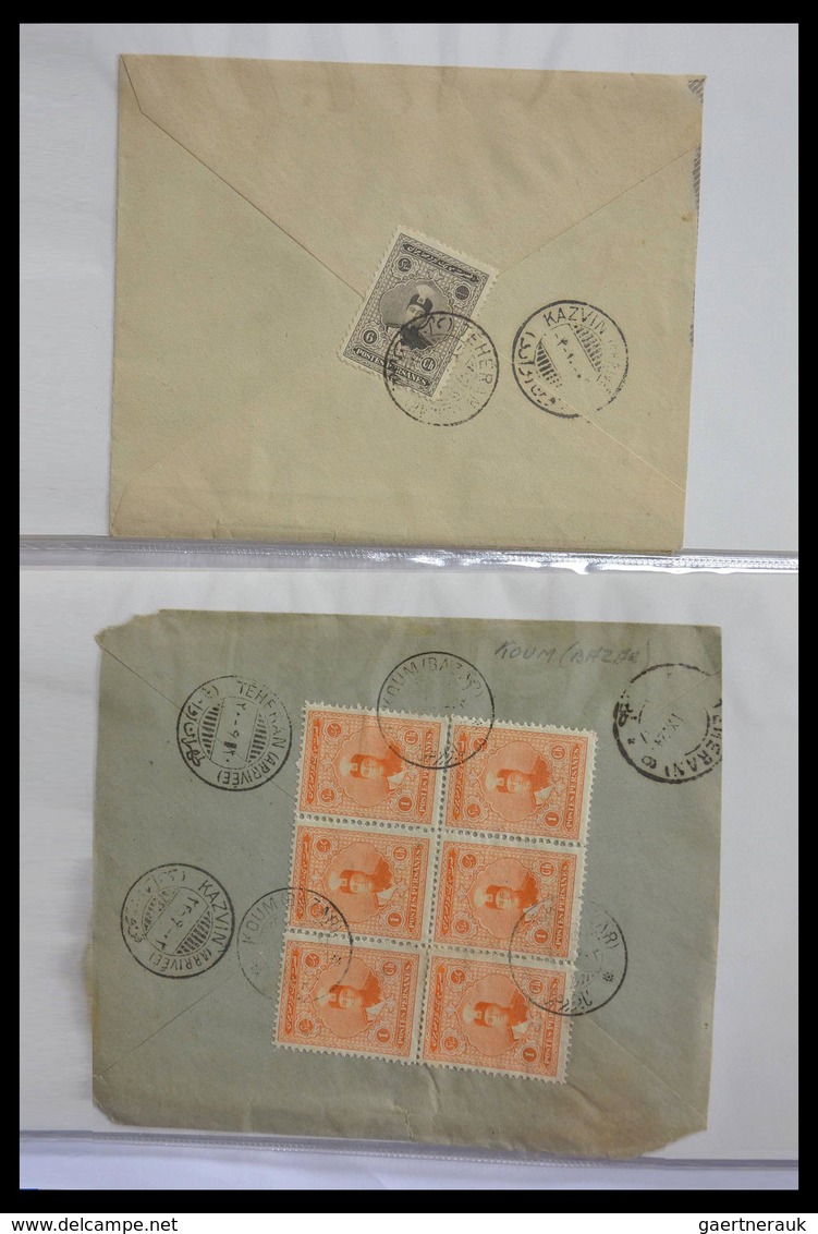 Iran: 1910-1930: Beautiful collection of 60 nice covers, all with frankings on the back, large numbe