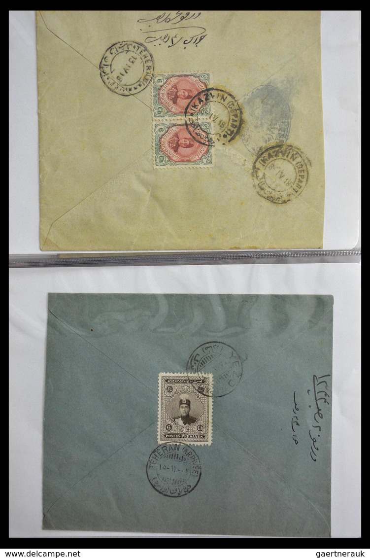 Iran: 1910-1930: Beautiful collection of 60 nice covers, all with frankings on the back, large numbe