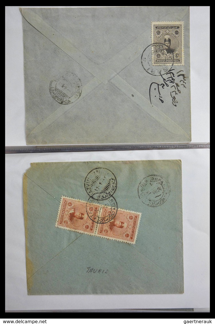 Iran: 1910-1930: Beautiful collection of 60 nice covers, all with frankings on the back, large numbe