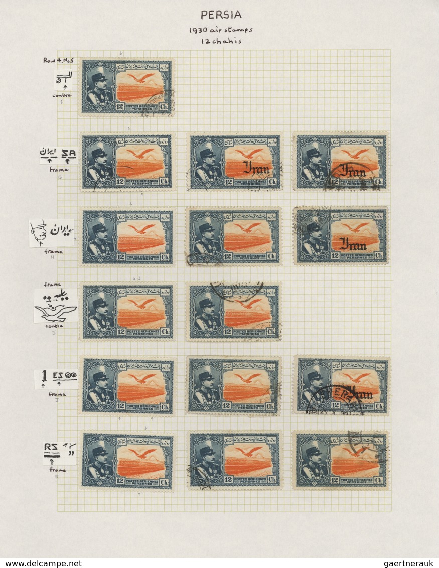Iran: 1930/1935, Airmails Without/with Overprint 1ch.-3t., Specialised Collection Of Apprx. 1.155 St - Iran
